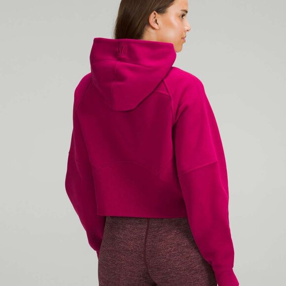 EUC Lululemon Scuba Oversized Half-Zip Hoodie, XS/S, Pomegrante - Picture 4 of 8